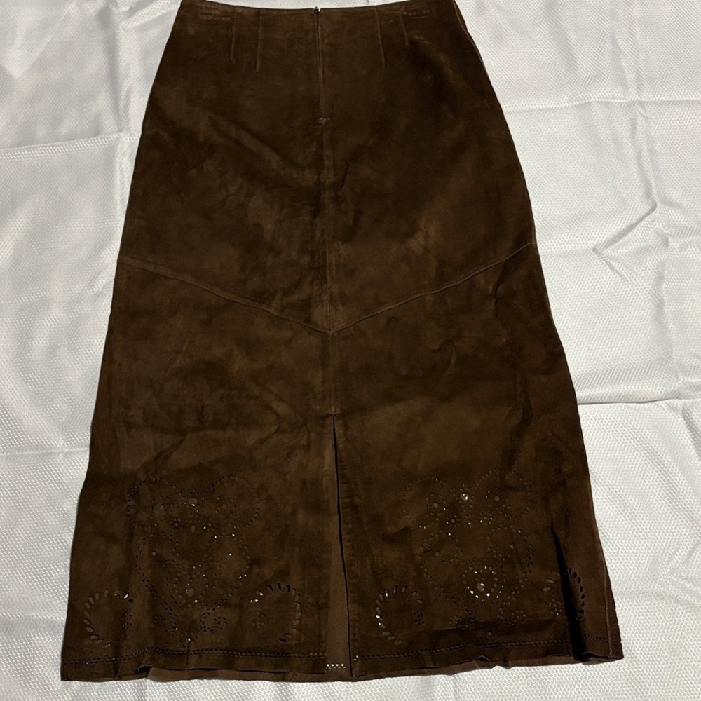 Siena Studio leather Dark Brown Maxi Skirt - Picture 9 of 13